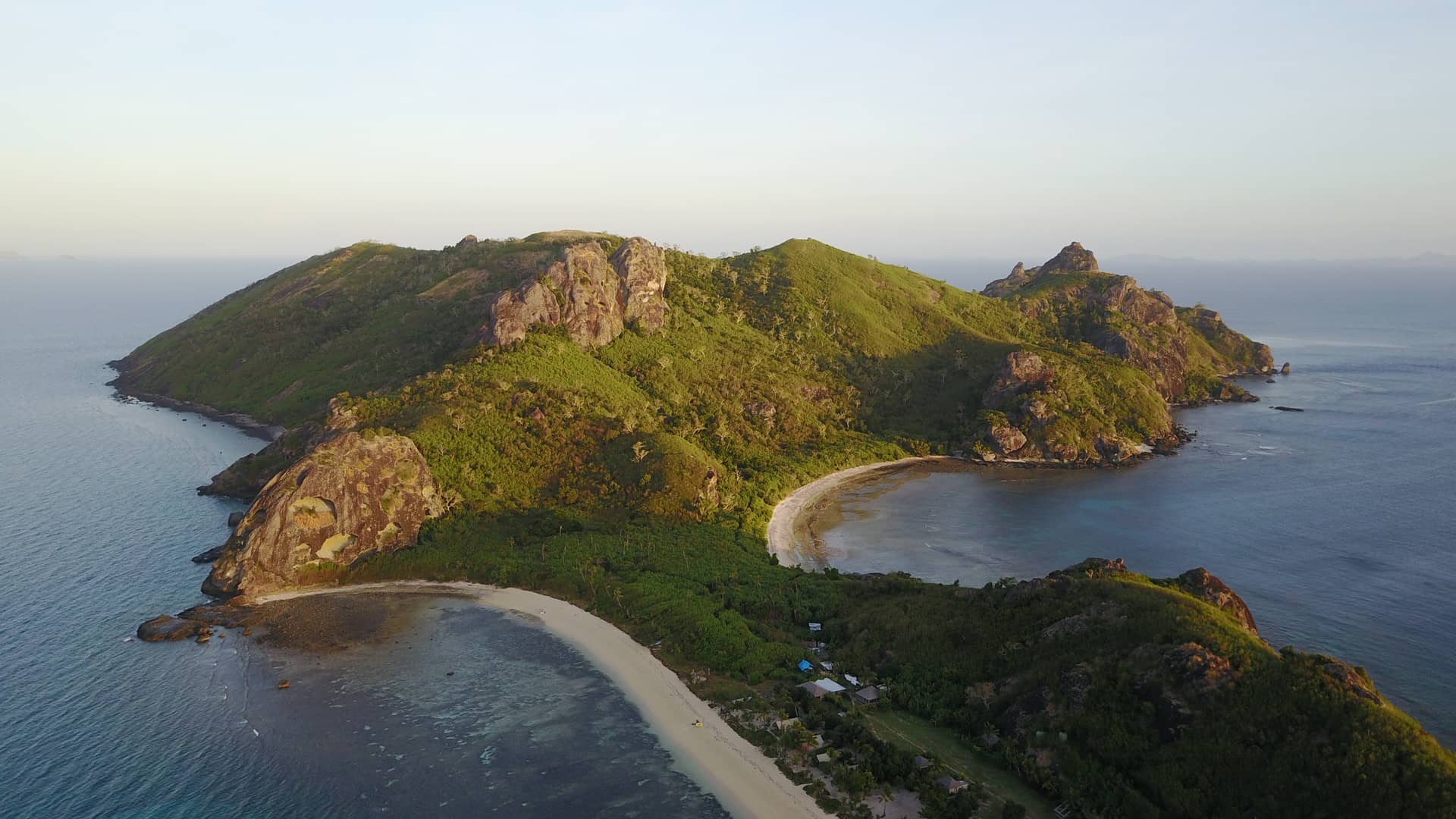 Kuata island in yasawa islands group fiji from air – Fidschi, Australien und Ozeanien. Foto: Christian Böhme