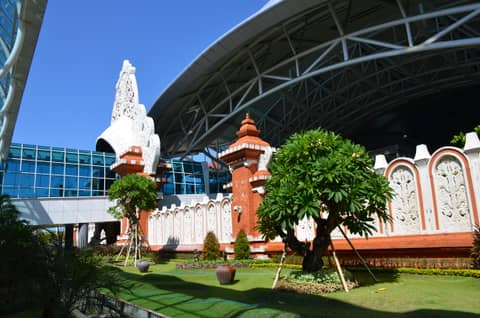 Magnificent terminal of denpasar airport on bali island - Indonesia, Asia. Aviation and travel photography by Christian Boehme.